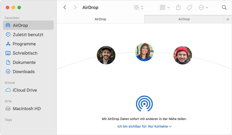Übertragen Sie Fotos mit AirDrop vom Mac auf das iPhone